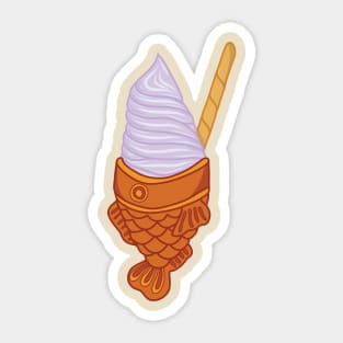 Purple Taiyaki Sticker